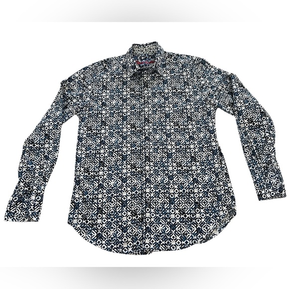 Robert Graham Other - Robert Graham Men’s Small, Blu/wht, Pierson Geometric, Long Sleeve, Button down
